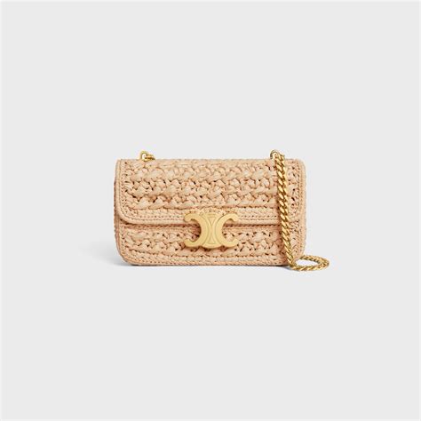 celine chain shoulder bag triomphe|Celine triomphe bag sizes.